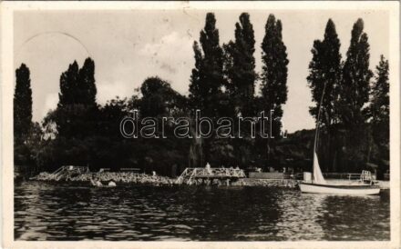 1938 Balatonboglár, Magyar Államvasútiak Takarék és Segélyszövetkezete üdülőtelepe, strand