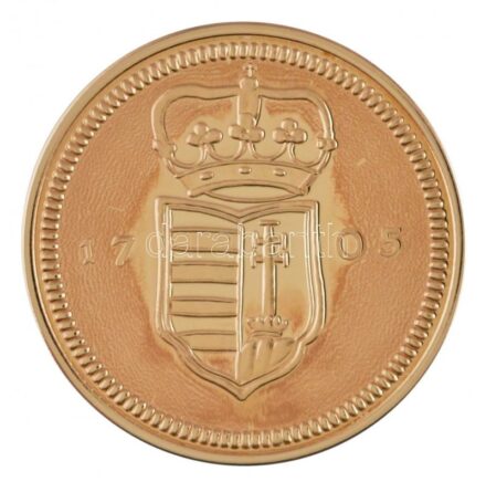 DN 'Magyarok Kincstára - II. Rákóczi Ferenc, 20 poltura, 1705' Br utánveret tanúsítvánnyal, kapszulában (35mm) T:PP patina