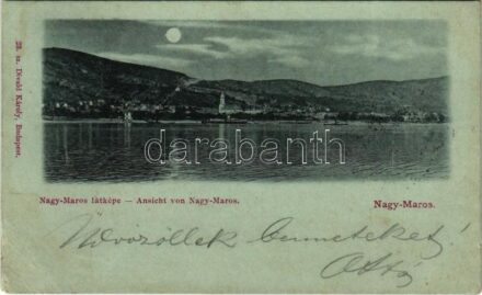 1899 (Vorläufer) Nagymaros, látkép este. Divald Károly 23. (EK)