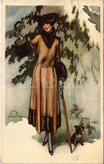 1923 Italian lady art postcard. Anna & Gasparini 559-3. artist signed (EK)