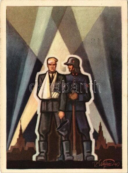 Tag der Deutschen Polizei 1941. Technische Nothilfe und Feuerwehren im Luftschutz SS / 'Day of the German Police' NSDAP German Nazi Party propaganda + 'Tag der Deutschen Polizei Wien 14. 2. 1941'