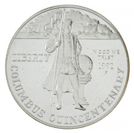 Amerikai Egyesült Államok 1992P 1$ Ag 'Amerika felfedezésének 500. évfordulója' T:PP USA 1992P 1 Dollar Ag 'Columbus quincentenary' C:PP Krause KM#238