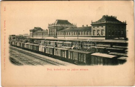 Zagreb, Zágráb; vasútállomás, vonatok / Drzavni kolodvor / railway station, trains (EK)