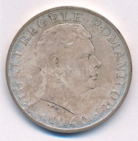 Románia 1946. 100.000L Ag T:1-,2 patina Romania 1946. 100.000 Lei Ag C:AU,XF patina Krause KM#71