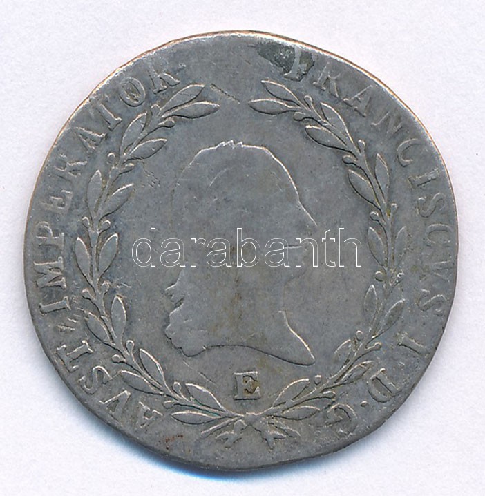 Ausztria 1824E 20kr Ag 'I. Ferenc' T:3 Austria 1824E 20 Kreuzer Ag ' Franz I' C:F Krause KM#2143
