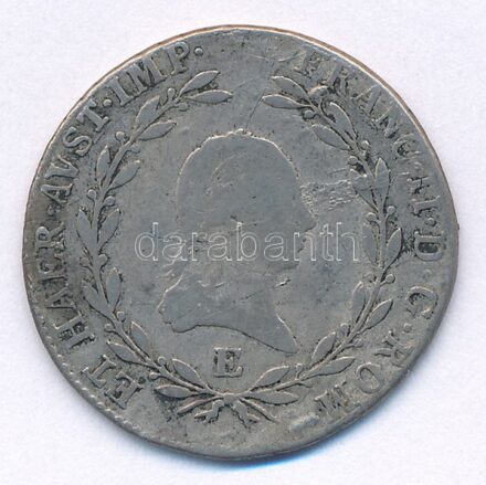 1805E 20kr Ag 'I. Ferenc' T:3 patina