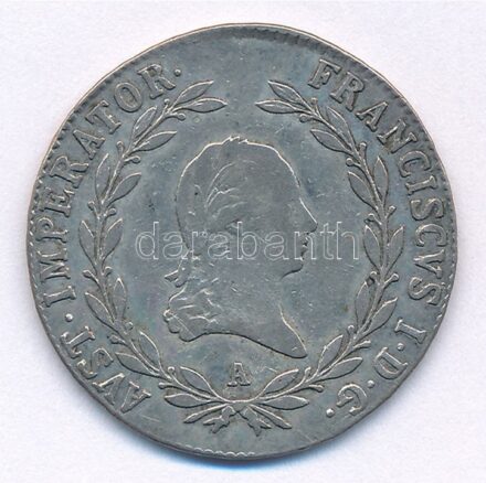 Ausztria 1822A 20kr Ag 'I. Ferenc' (6,64g) T:2,2- Austria 1822A 20 Kreuzer Ag 'Franz I' (6,64g) C:XF,VF Krause KM#2143
