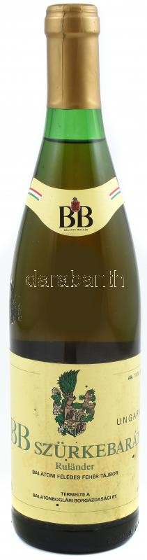 cca. 1999 BB szürkebarát, 750ml, 11,5%