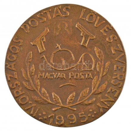 DN 'Országos Postás Lövészversenyek' öntött Br emlékérem (134mm) T:2