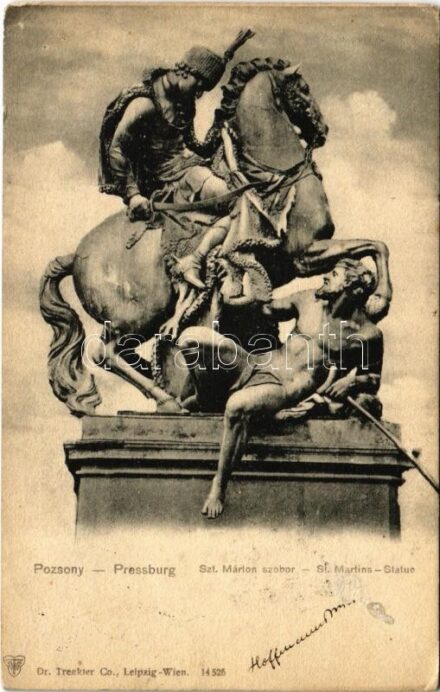 1905 Pozsony, Pressburg, Bratislava; Szt. Márton szobor / statue (EK)