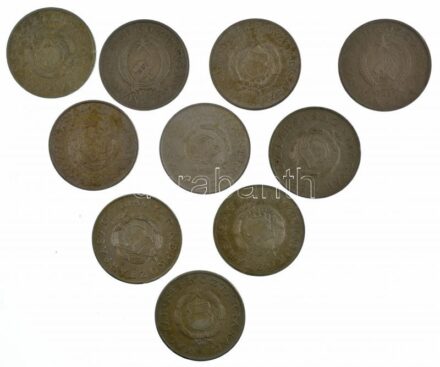 1950-1966. 2Ft Cu-Ni (10db/8xklf) T:2- patina, karc
