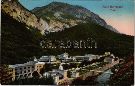 Herkulesfürdő, Baile Herculane; Total / látkép. Viliam Krizsány kiadása / general view, spa (EK)