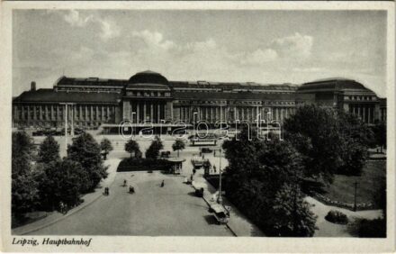 Leipzig, Hauptbahnhof / railway station, tram (pinhole)