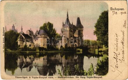 1902 Budapest XIV. Városliget, Vajdahunyad vára. Ganz Antal 14. (EB)