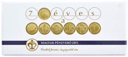 2021. 5Ft '75 éves a Forint' (6x50db, mindegyik rolni más betűvel) eredeti, bontatlan MNB díszcsomagolásban. Csak 1750db! T:1