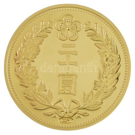 DN 'Történelmi aranypénzek - Korea 20 Won, 1906' aranyozott Cu-Ni utánveret 'COPY' beütéssel (20g/38,61mm) T:PP