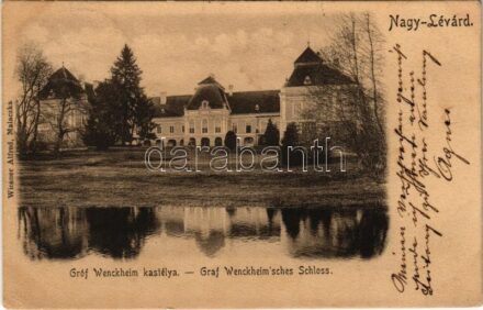1901 Nagylévárd, Velké Leváre; Gróf Wenckheim kastély. Wiesner Alfréd / castle