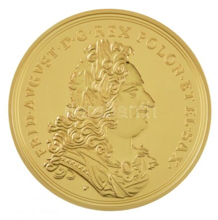 DN 'Történelmi aranypénzek - II. Ágost 1717' aranyozott Cu-Ni utánveret 'COPY' beütéssel (20g/38,61mm) T:1 (eredetileg PP) fo.