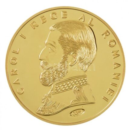 DN 'Történelmi aranypénzek - 1878 I. Károly' aranyozott Cu-Zn utánveret 'COPY' beütéssel, kapszulában (20g/38,61mm) T:PP