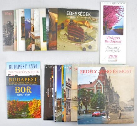 Nagy képeslapos 'ANNO' naptár gyűjtemény bontatlanokkal és ritkákkal is - 26 db összesen / Postcard calendar collection with 26 calendars