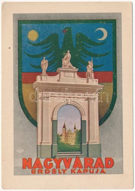 Nagyvárad, Oradea; Erdély kapuja. Nagyvárad thj. város Idegenforgalmi Hivatala / The Gate of Transylvania. Tourism advertisement s: Salzer (EK)