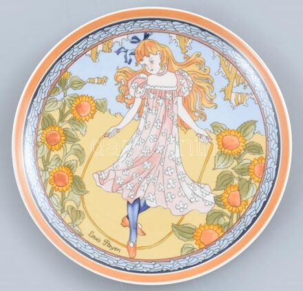Heinrich porcelán dísztányér Louis Payen által tervezett mintával, UNICEF jótékonysági kiadás. Matricás, jelzett, hibátlan, d: 20 cm