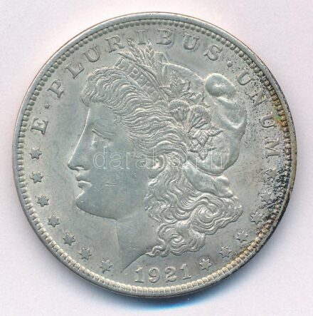 Amerikai Egyesült Államok 1921. 1$ Ag 'Morgan' T:2- patina, karc, kis ph USA 1921. 1 Dollar Ag 'Morgan' C:VF patina, scratch, small edge error Krause KM#110