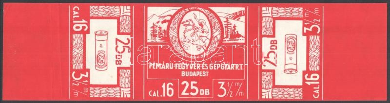 cca 1930 Fémárú Fegyver és Gépgyár töltény hüvely címke. 32x85 cm