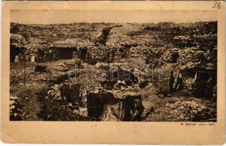 1917 Reserve-Stellungen am Mte. S. Martino. Reingewinn der Witwen u. Waisen von Gefallenen an der Isonzofront. Verlag Isonzofonds Feldpost 515 / Tartalék állásaink a Mte. S. Martinon / WWI Austro-Hungarian K.u.K. military, Italian front + 'Lt.