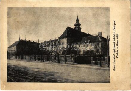 Budapest I. Szent Erzsébet apácarend kórháza a Duna felől. Fő utca 43. (EK)
