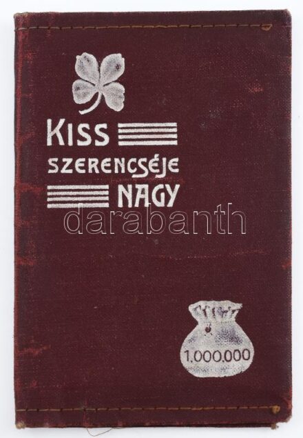 Kiss Károly és társa rt sorsjegy tartó vászon tasak 8x12 cm