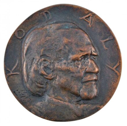 Vígh Tamás (1926-2010) 1973. 'Kodály Zoltán' Br emlékérem (84mm) T:2