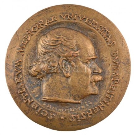 Madarassy Walter (1909-1994) 1969. 'Semmelweis Ignác - Scientiarum Medicinae Universitas Budapestinensis (Semmelweis Orvostudományi Egyetem) / In memoriam fundationis facultatis medicinae 1769-1969' Br emlékérem (88mm) T:2