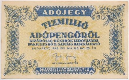 1946. 10.000.000AP T:III kis folt Adamo P54