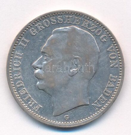 Német Államok / Baden 1912G 3M Ag 'II. Frigyes' T:2- German States / Baden 1912G 3 Mark Ag 'Friedrich II' C:VF Krause KM# 280