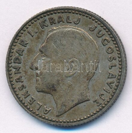 Jugoszlávia 1931. 20D Ag 'I. Sándor' T:2 patina Yugoslavia 1931. 20 Dinara Ag 'Alexander I' C:XF patina Krause KM#11