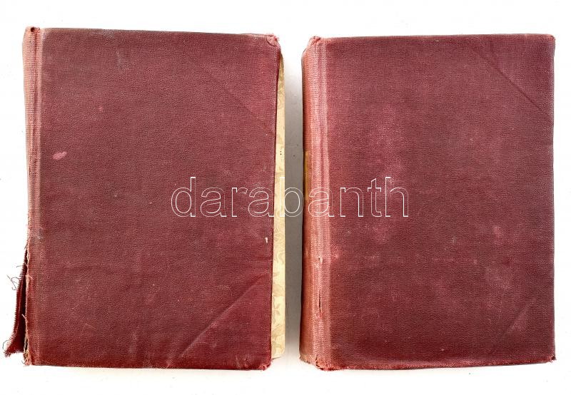 1847 Magyar-Német Tanodai és Utazási zsebszótár.I-II. 662p. 598p. Korabeli vászonkötésben a fűzésnél szétvált.