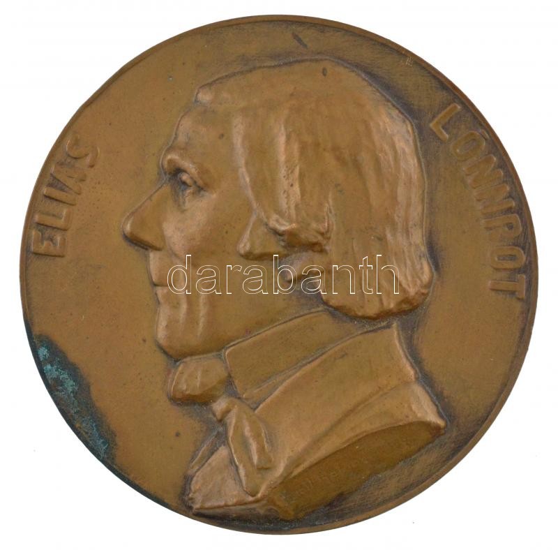 Finnország 1949. 'Elias Lönnrot / Az új Kalevala 100. évfordulója' Br emlékérem (56mm) T:1- korr. Finland 1949. 'Elias Lönnrot / Uuden Kalevalan Satavuotisjuhl (Centennial of the New Kalevala)' Br medallion (56mm) C:AU corrosion - Image 2