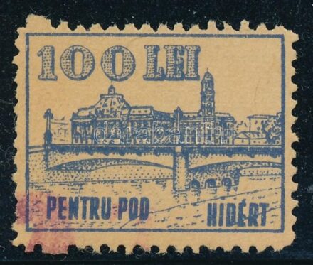 Nagyváradi Kőrös-híd 100 Lei adománybélyeg