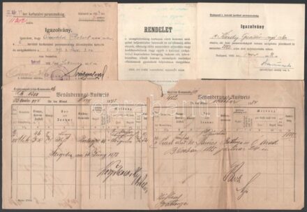 cca 1900-1945 Érdekes vegyes militária tétel: okmányok, fotók a két világháborúból és előtétől