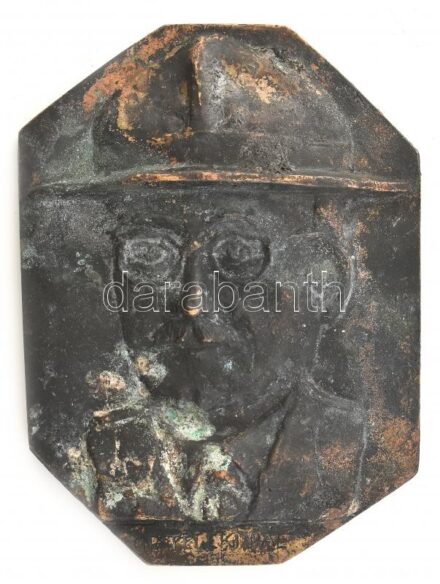 1933 gr. Teleki Pál Gödöllő cserkész Jamboree. Kétoldalas bronz plakett 16x11 cm