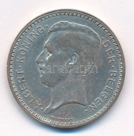 Belgium 1934. 20Fr Ag 'Albert' T:2 Belgium 1934. 20 Francs Ag 'Albert' C:XF Krause KM#104.1