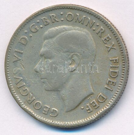 Ausztrália 1951. 1Fl Ag '50 éves jubileum' T:2-,3 patina Australia 1951. 1 Florin Ag '50th Year Jubilee' C:VF,F patina Krause KM#47