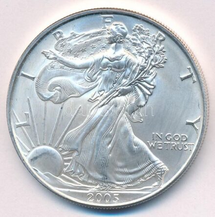 Amerikai Egyesült Államok 2005. 1$ Ag 'American Silver Eagle' T:1,1- USA 2005. 1 Dollar Ag 'American Silver Eagle' C:UNC,AU