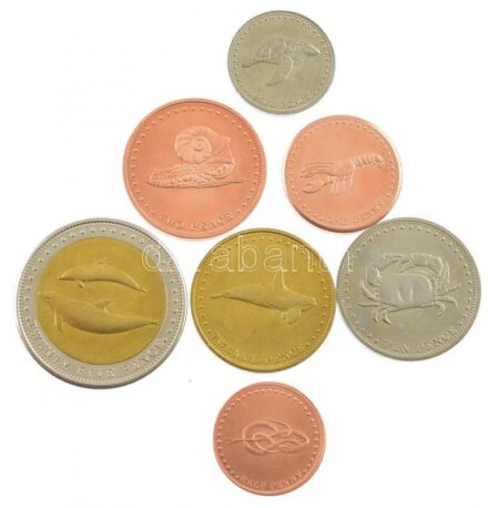 Tristan da Cunha 2008. 1/2p-25p 'II. Erzsébet' (7xklf) kapszulában T:P Tristan da Cunha 2008. 1/2 Penny - 25 Pence 'Elizabeth II' (7xdiff) in capsule C:P