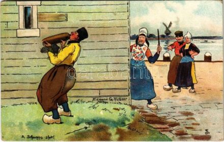 1908 'A Schnapps shot' Husband and wife humour, drunk s: Edmund G. Fuller (Rb)