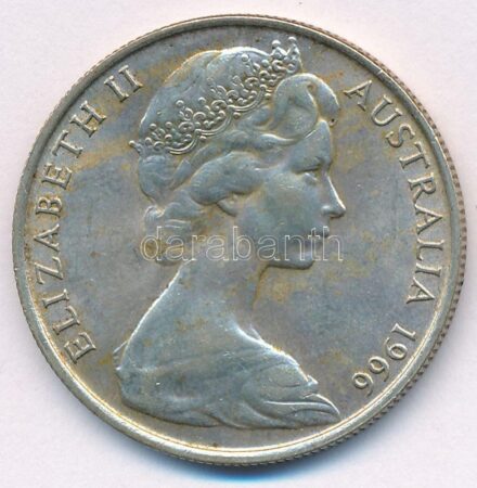 Ausztrália 1966. 50c Ag 'II. Erzsébet' T:1- patina Australia 1966. 50 Cents Ag 'Elizabeth II' C:AU patina Krause KM#67