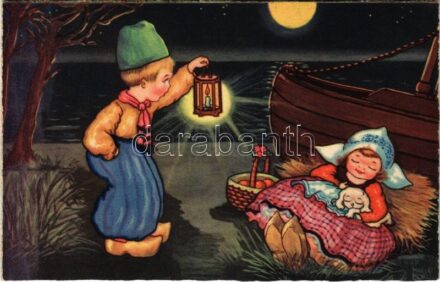 Children art postcard. Amag 0319. s: Margret Boriss