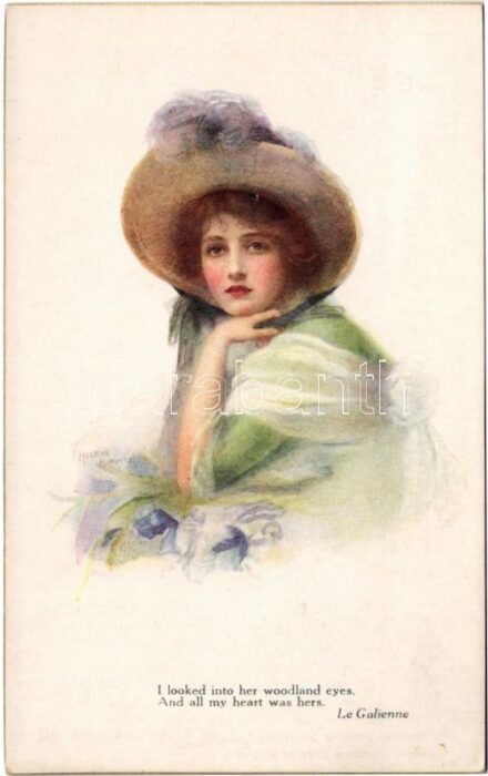 Lady art postcard. 'A Dream of Fair Women' Series I. Raphael Tuck & Sons' 'Oilette' Connoisseur Postcard No. 2942. s: Helena Horwitz