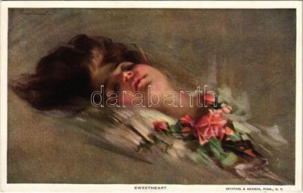'Sweetheart' Lady art postcard. Reinthal & Newman Series 94. s: Philip Boileau